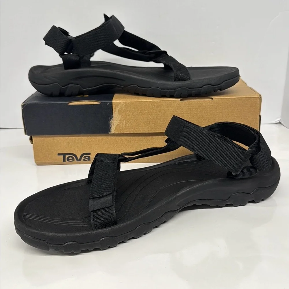 New-NIB Teva Hurricane 4 Black Hiking Outdoor Water Sport Sandals Men's Size 14